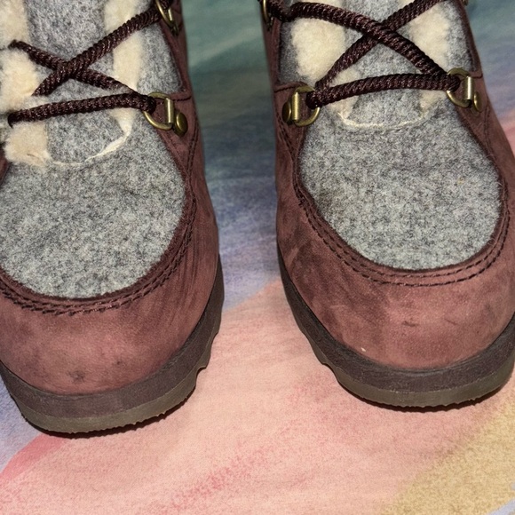 SOREL-Alpine Red Leather Booties women’s size 9 - Picture 12 of 12